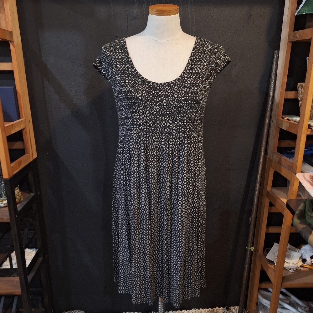 Falls Creek Black and White Patterned Dress XL
